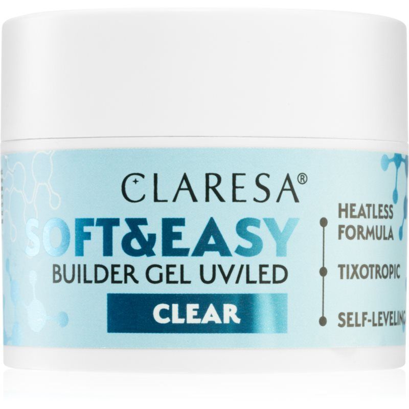 Claresa Soft&Easy Builder Gel pohjustusgeeli kynsiin sävy Clear 45 g