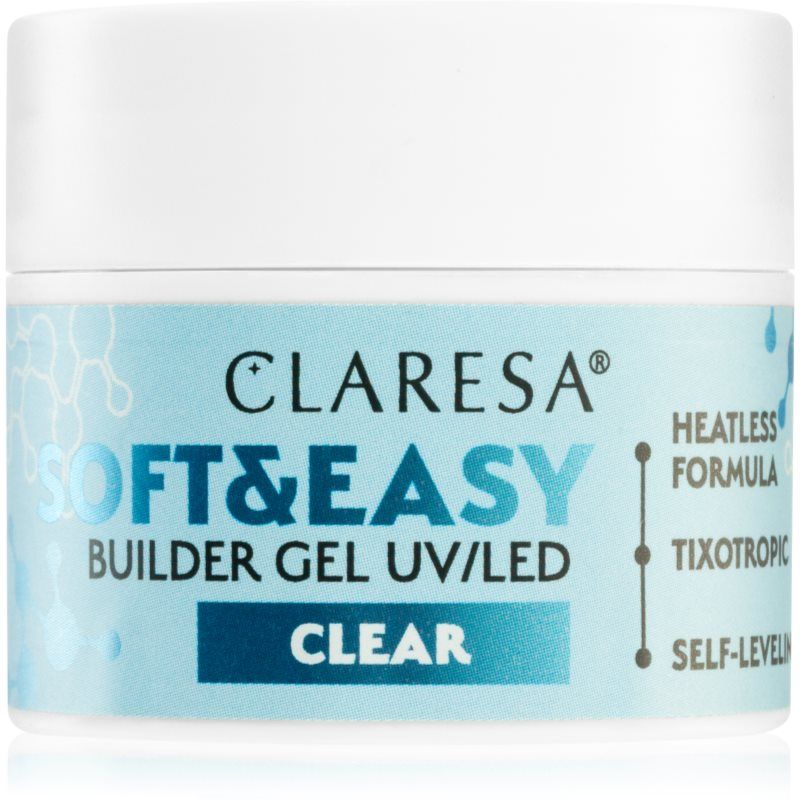 Claresa Soft&Easy Builder Gel pohjustusgeeli kynsiin sävy Clear 12 g