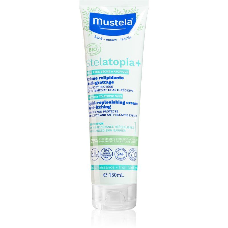 Mustela BIO Stelatopia+ rauhoittava voide syntymästä lähtien 150 ml