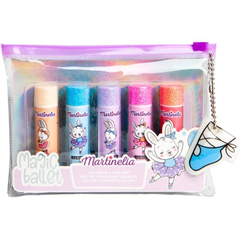 Martinelia Magic Ballet Lip Balm Set huulikiiltosetti sisältää kotelon lapsille 5x3,6 g