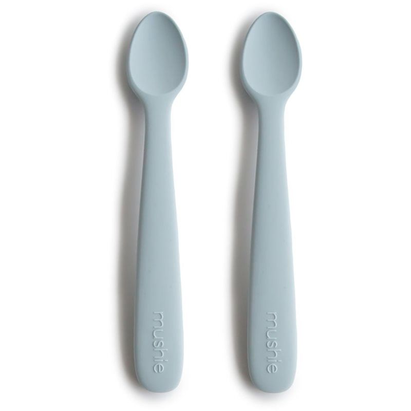 Mushie Silicone Feeding Spoons lusikka Powder Blue 2 kpl