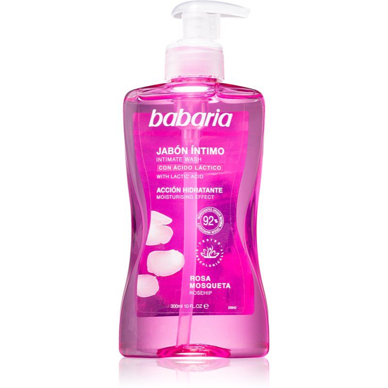 Babaria Rosa Mosqueta naisten suihkugeeli intiimihygieniaan sisältää ruusunmarjauutetta 300 ml