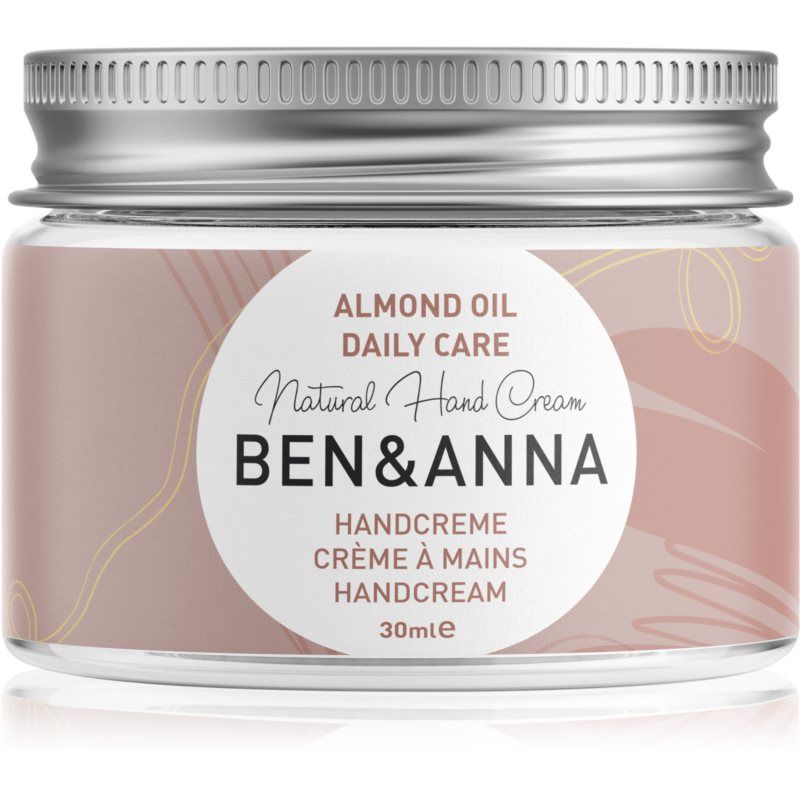BEN&ANNA Natural Hand Cream Daily Care käsivoide sisältää manteliöljyä 30 ml