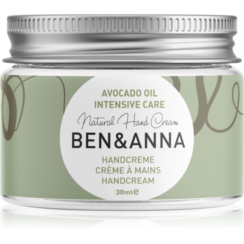 BEN&ANNA Natural Hand Cream Intensive Care intensiivinen käsivoide sisältää avokadoa 30 ml