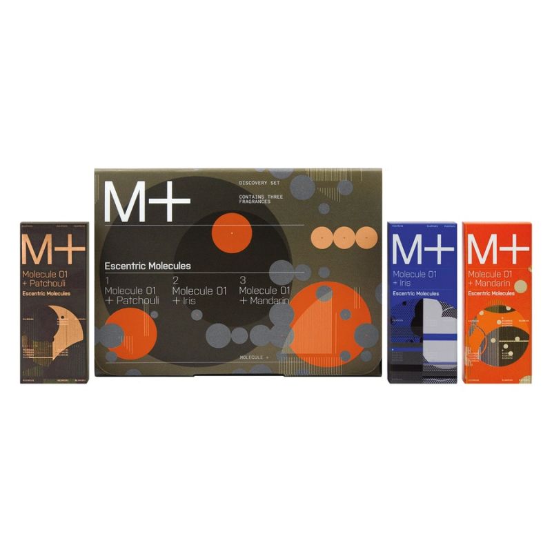 Escentric Molecules M+ Iris, Patchouli, Mandarin Discovery Set 3