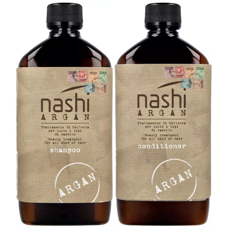 Nashi Argan Hydrating Shampoo + Conditioner 500mlx2