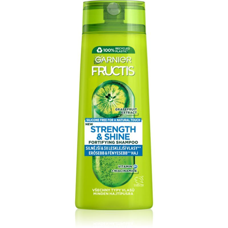 Garnier Fructis Strength & Shine shampoo hiusten vahvistamiseksi ja kiiltoa tuomaan 250 ml