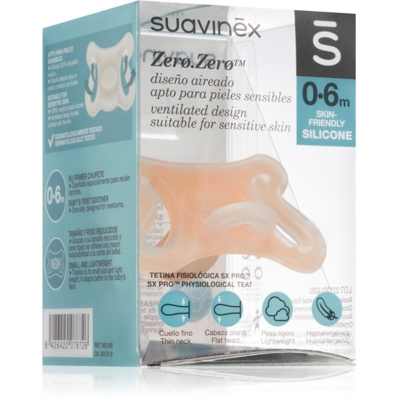 Suavinex Zero Zero Physiological Teat tutti 0-6 m 1 kpl