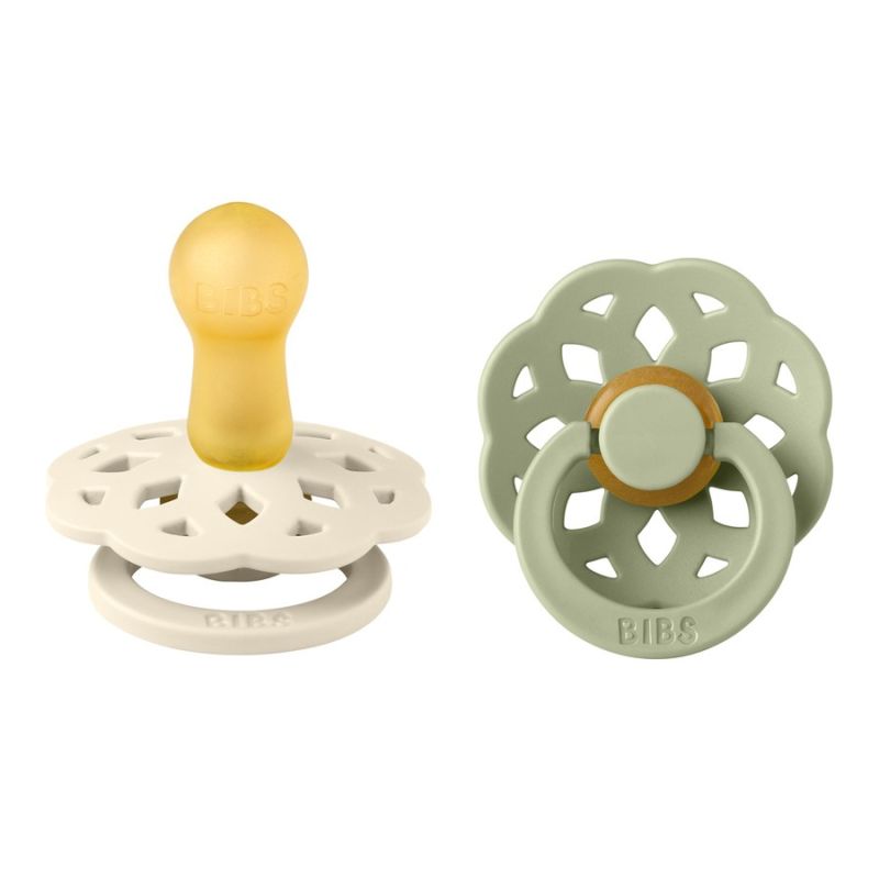 BIBS Pacifier Boheme Size 2 2 2 kpl – Ivory/Sage