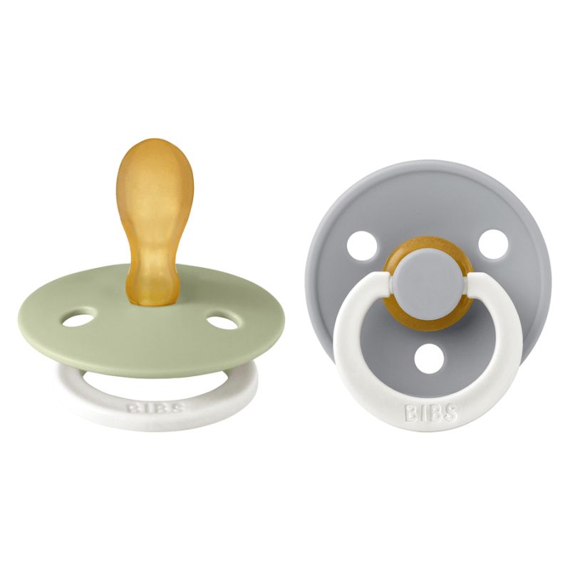 BIBS Pacifier Colour Latex Size 2 Symmetrical 2 kpl – Sage Glow/C