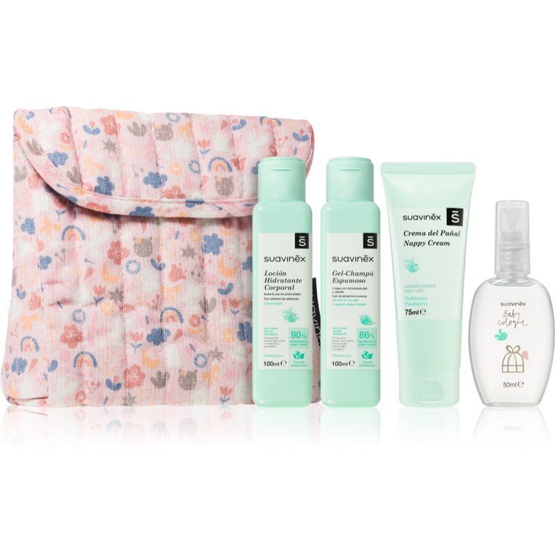 Suavinex Baby Care Essentials Set Pink matkasarja (lapsille)