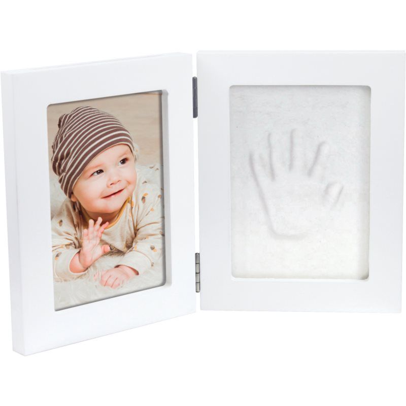 Happy Hands Double Frame Small vauvan käden- ja jalanjälkisetti White 10 cm x 15 cm + 13 cm x 17 cm 1 kpl