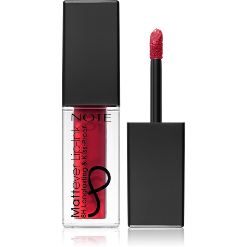Note Cosmetique Mattever nestemäinen mattapinnan antava huulipuna 14 Unpredictable Red 4,5 ml