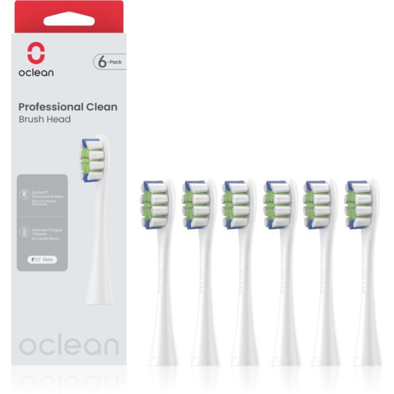 Oclean Professional Clean vaihtopää valkoinen 6 kpl