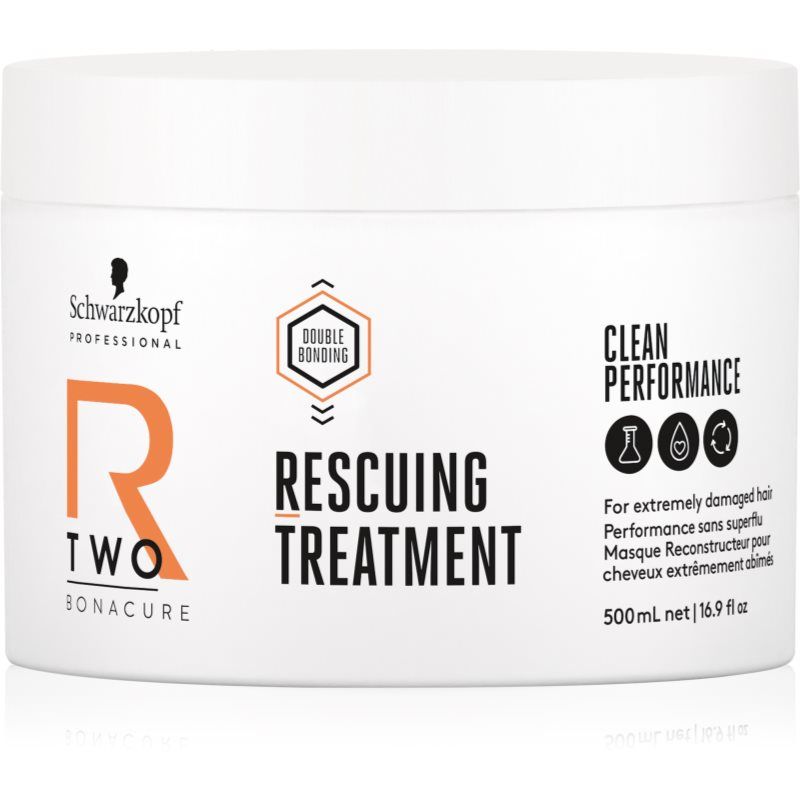 Schwarzkopf Professional Bonacure R-TWO Rescuing Treatment hiusnaamio erittäin vaurioituneille hiuksille 500 ml