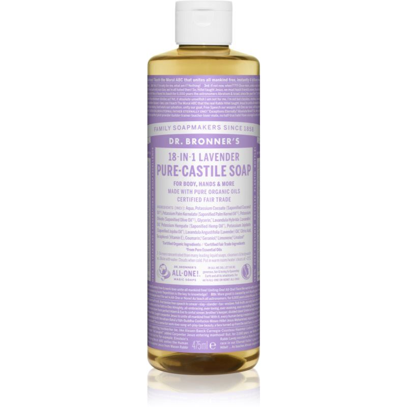 Dr. Bronner’s Lavender yleiskäyttöinen nestesaippua 475 ml