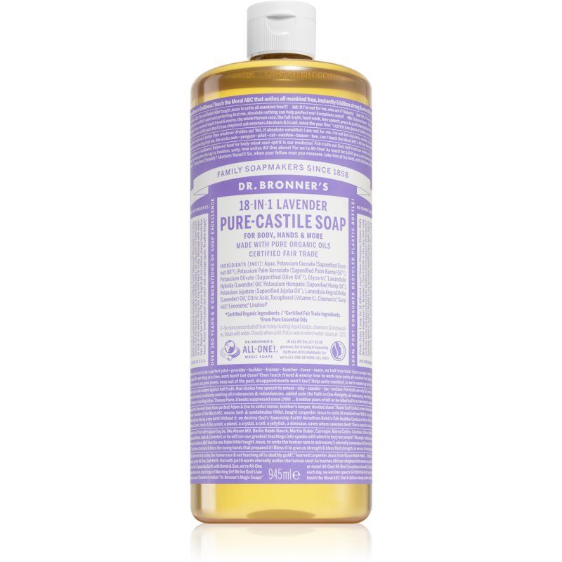 Dr. Bronner’s Lavender yleiskäyttöinen nestesaippua 945 ml