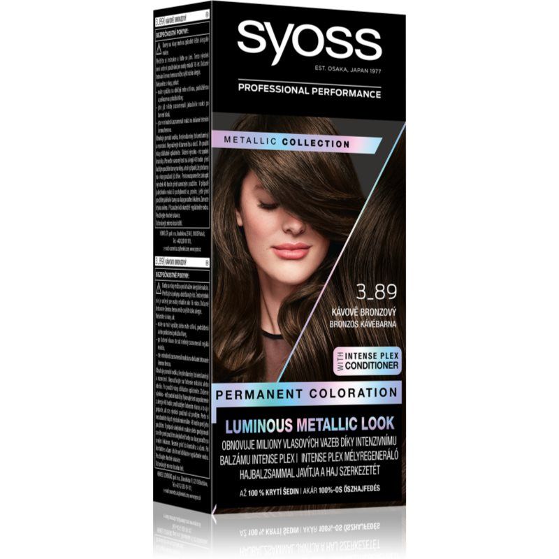 Syoss Color Metallic Collection kestohiusväri sävy 3-89 Bronze Coffee 1 kpl
