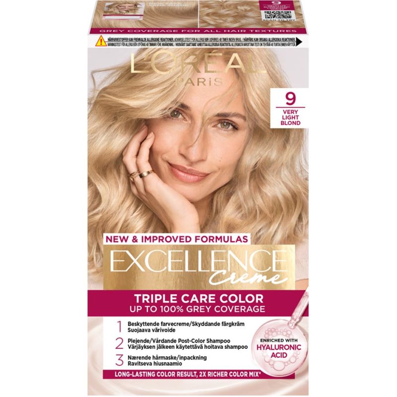 L'Oréal Paris Excellence Crème 9 Mycket Ljusblond 1 st