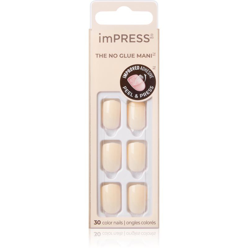 KISS imPRESS The No Glue Mani Short tekokynnet Point Pink 30 kpl