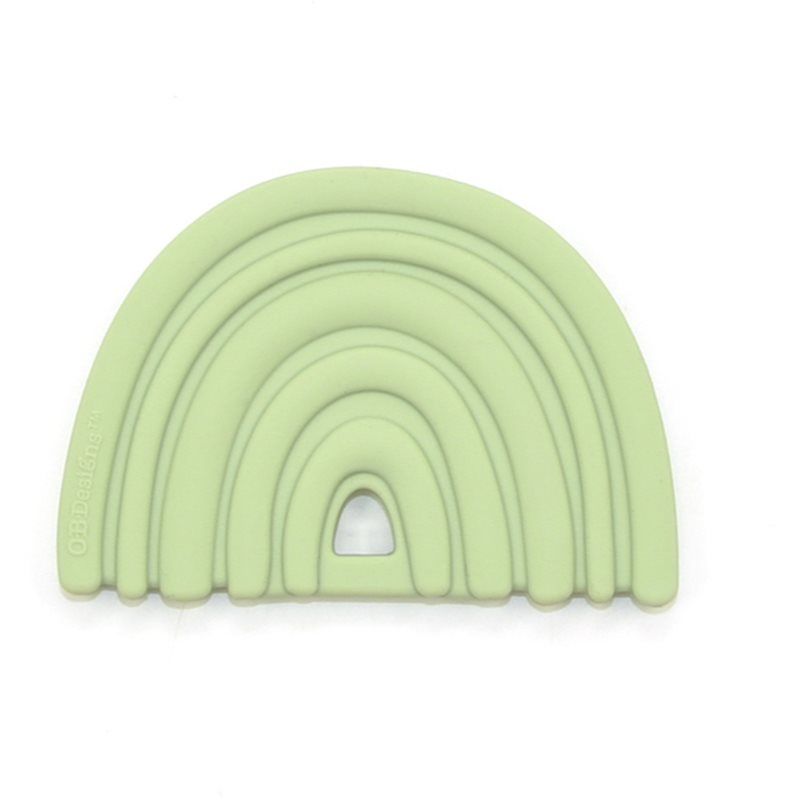 O.B Designs Rainbow Teether purulelu Green 3m+ 1 kpl