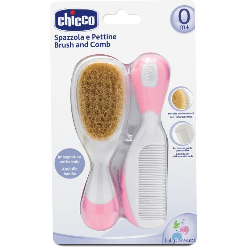 Chicco Baby Moments setti hiuksiin 0m+ Pink 2 kpl