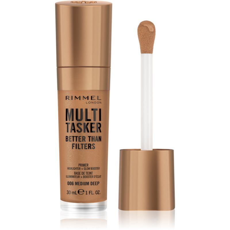 Rimmel Multi-Tasker Better Than Filters kirkastava pohjustusvoide ihon sävyn tasoittamiseen sävy 006 Medium Deep 30 ml