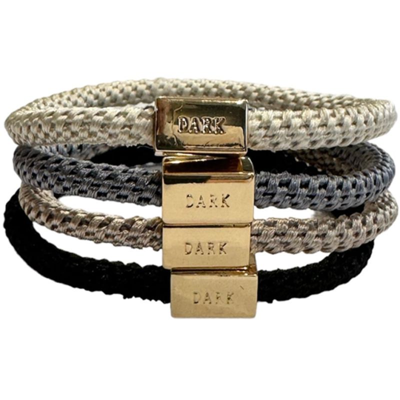 Dark FAT HAIR TIES THIN 4 PK COMBO NEUTRAL MIX