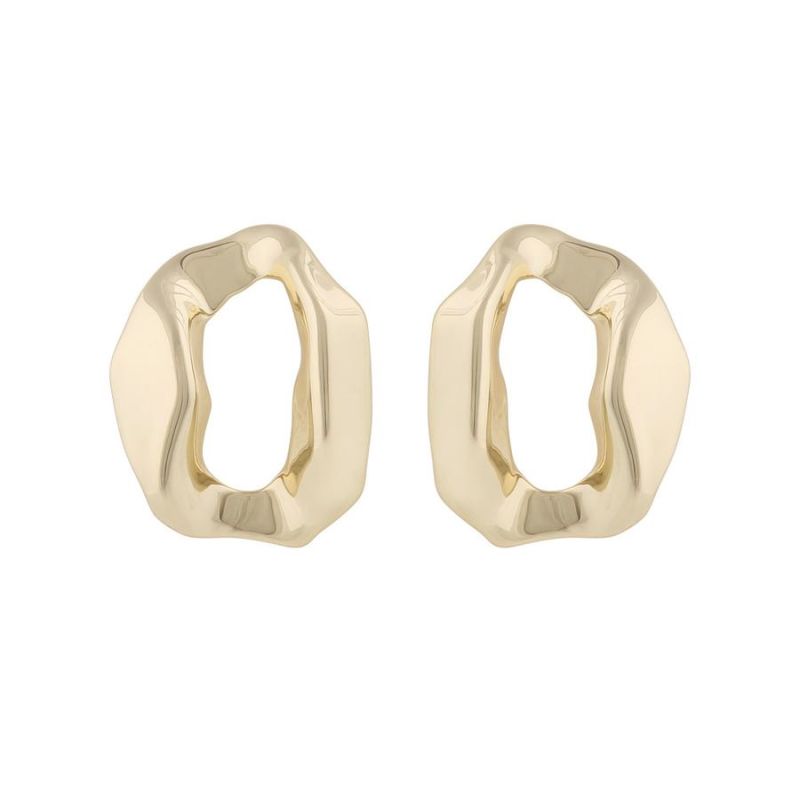 Snö Of Sweden Malibu Big Earring – Plain Gold