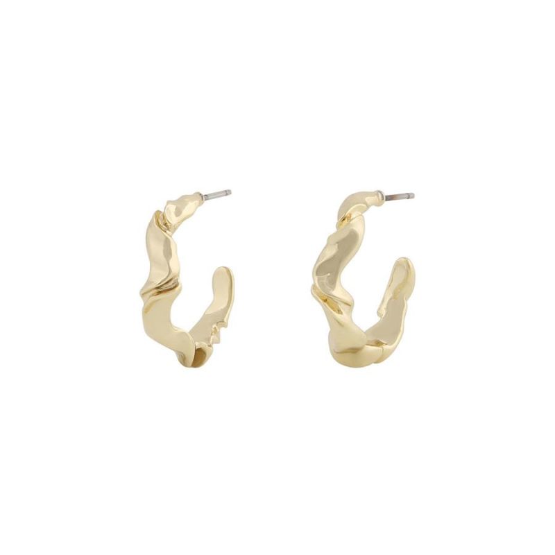 Snö Of Sweden Malibu Oval Earring – Plain Gold