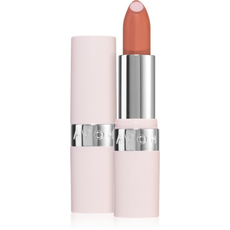 Avon Hydramatic kosteuttava kiiltävä huulipuna sisältää hyaluronihappoa sävy Soft Nude 3,6 g