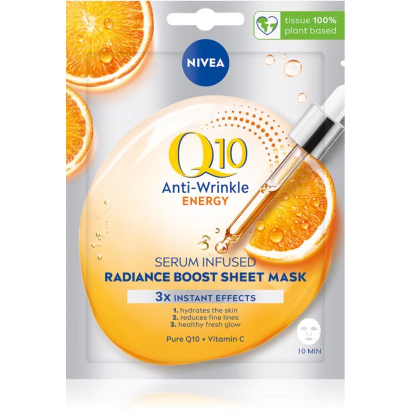 NIVEA Q10 Energy ryppyjä ehkäisevä kangasnaamio 1 kpl