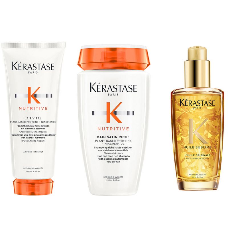Kérastase Nutrituve Bain Riche? & Lait Vital Elixir Ulitme Huile Set