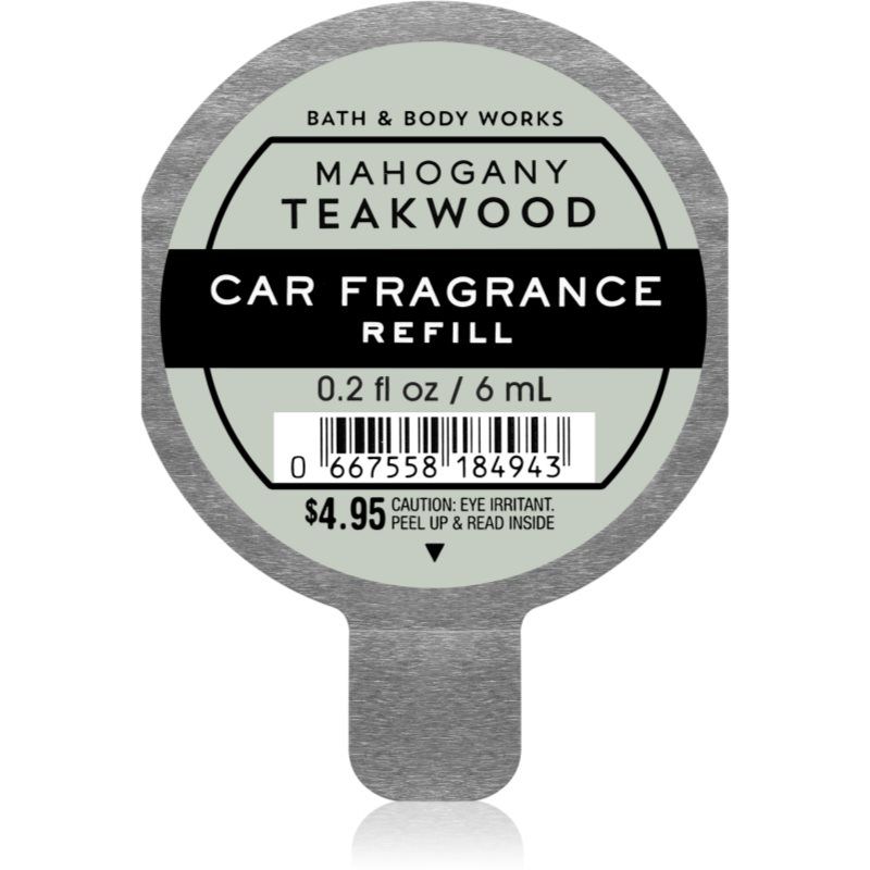 Bath & Body Works Mahogany Teakwood autotuoksu täyttöpakkaus 6 ml