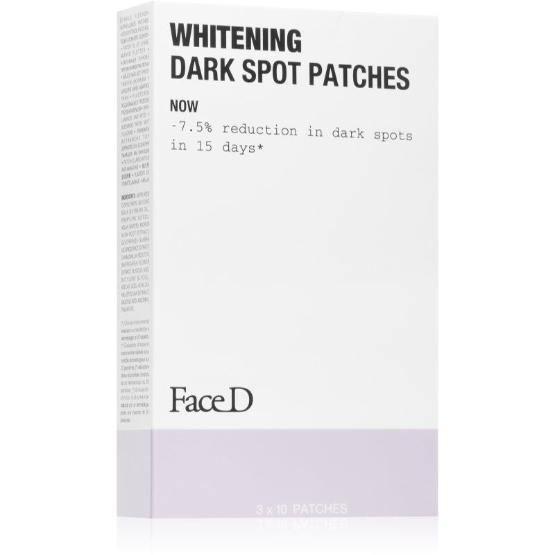 Face D Whitening laastarit ongelmaiholle tummien läiskien ehkäisyyn 3x10 kpl