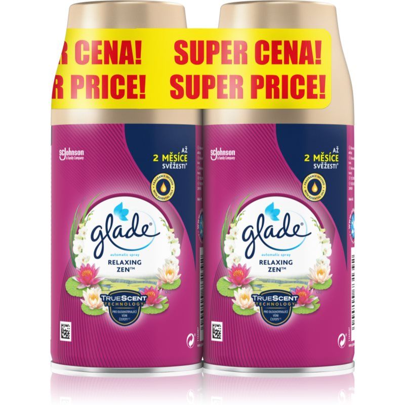 GLADE Relaxing Zen automaattinen ilmanraikastin täyttöpakkaus 2x269 ml