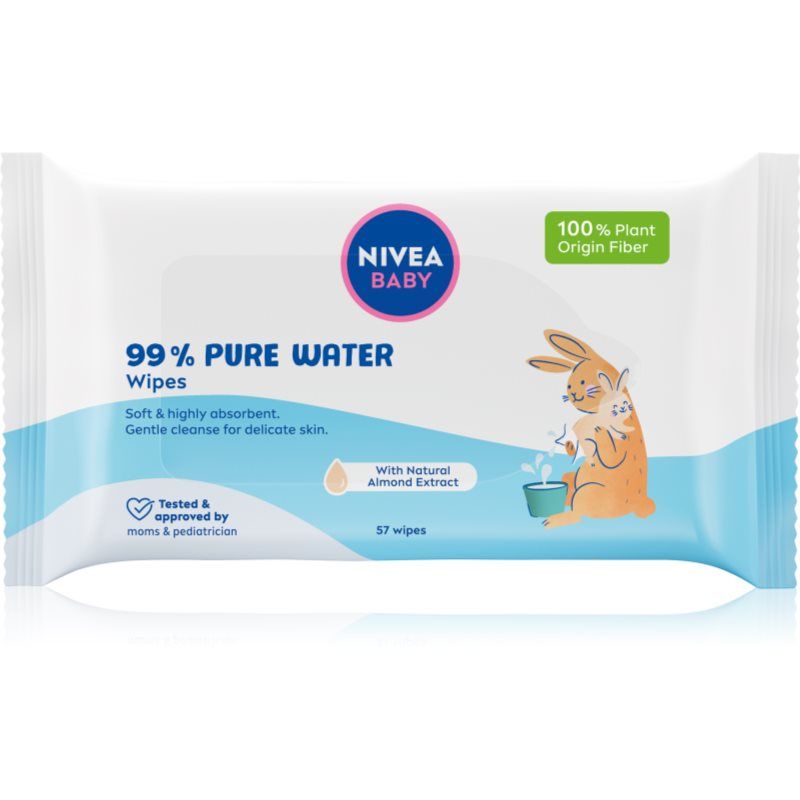 NIVEA BABY Pure Water virkistävät kosteuspyyhkeet 57 kpl