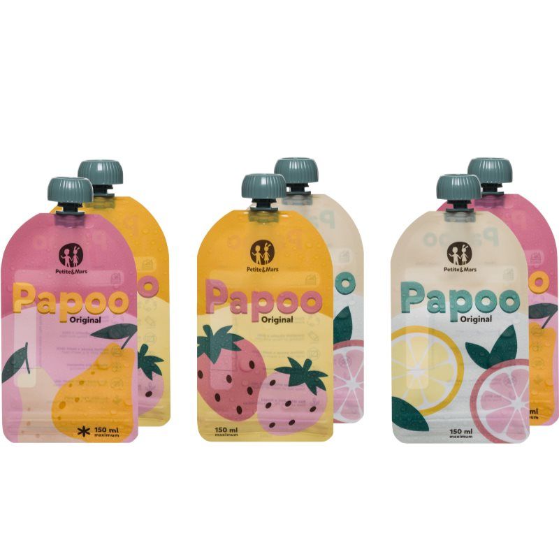 Petite&Mars Papoo ruokapussi 6x150 ml