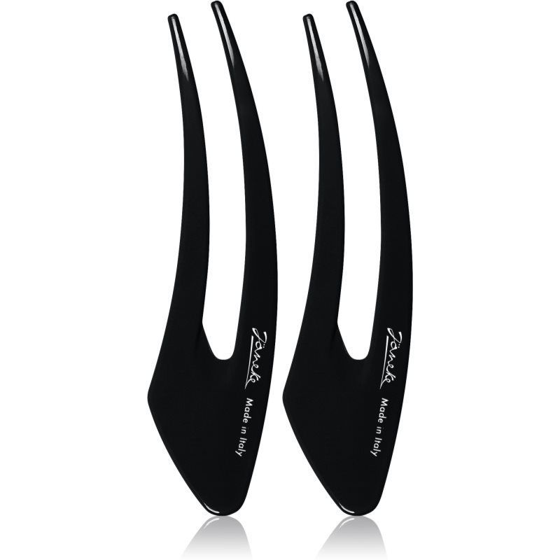Janeke Hair Clip hiussoljet Black 2x15 cm