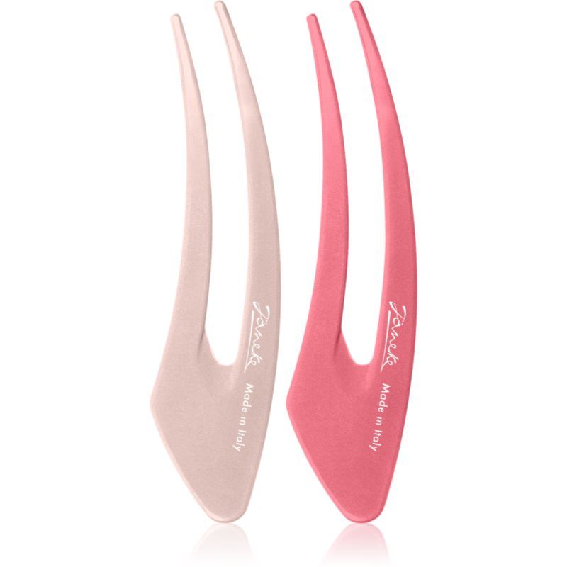 Janeke Hair Clip hiussoljet Pink 2x12,5 cm