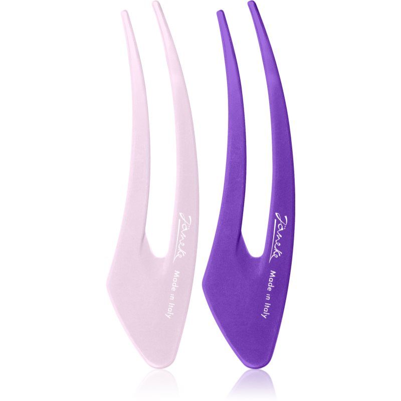 Janeke Hair Clip hiussoljet Purple 2x15 cm