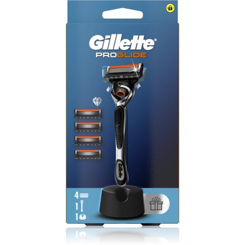 Gillette ProGlide ladyshaver ja teline + vaihtoterät 4 kpl