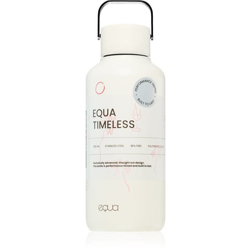 Equa Timeless juomapullo ruostumattomasta teräksestä pieni väri C'est La Vie 600 ml