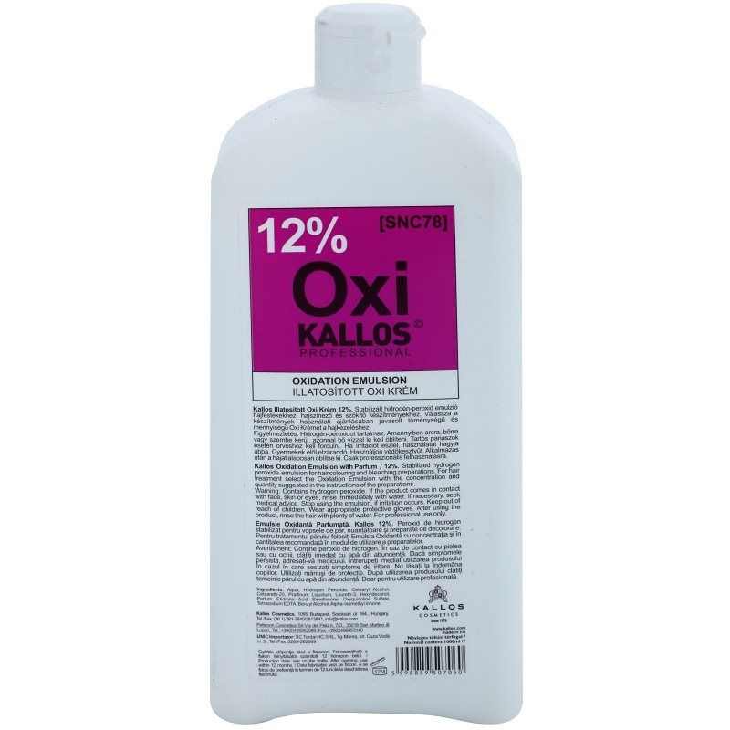 Kallos Kallos Classic Oxi voidemainen peroksidi 12% ammattilaiskäyttöön 1000 ml