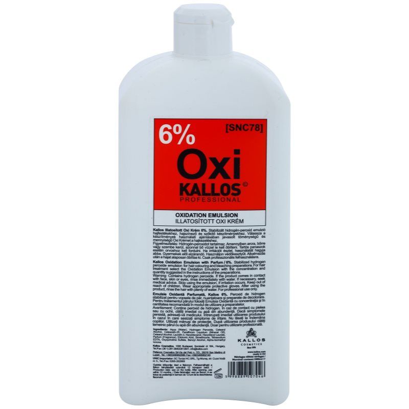 Kallos Kallos Classic Oxi voidemainen peroksidi 6% ammattilaiskäyttöön 1000 ml