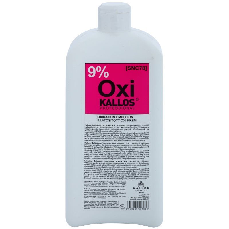 Kallos Kallos Classic Oxi voidemainen peroksidi 9% ammattilaiskäyttöön 1000 ml
