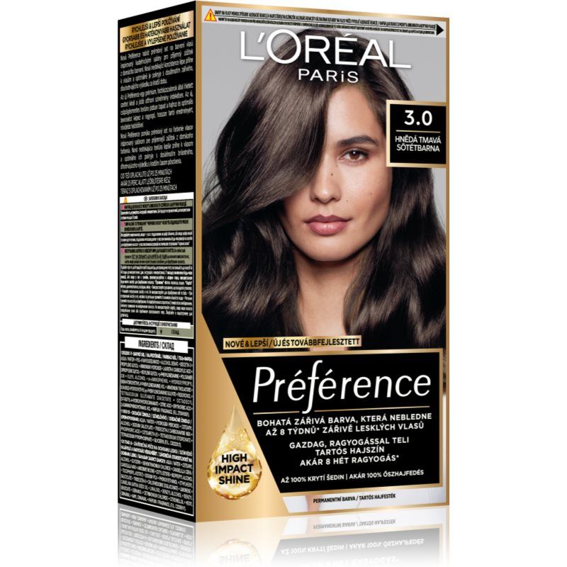 L’Oréal Paris Préférence hiusväri sävy 3.0 Dark Brown 1 kpl