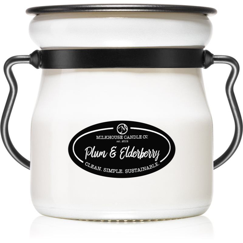Milkhouse Candle Co. Creamery Plums & Elderberry tuoksukynttilä Cream Jar 142 g