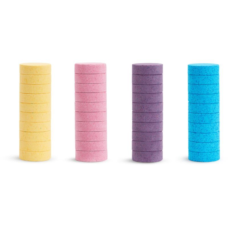 Munchkin Color Buddies värilliset poreilevat kylpytabletit 24 m+ 40 kpl