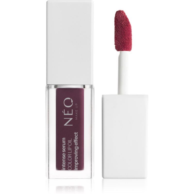 NEO MAKE UP Intense Serum Color Lip Oil kiiltävä ja kosteuttava nestemäinen huulipuna sävy 04 4,5 ml